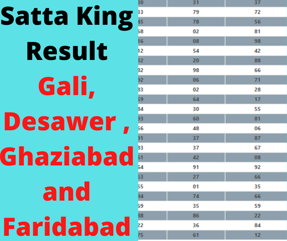 Online Satta King Result and Chart